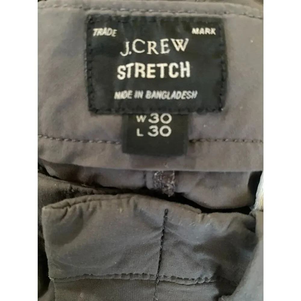 J Crew 484 Slim Fit Stretch Chino Pants Mens 30x30 Brown Khaki Casual Old Money